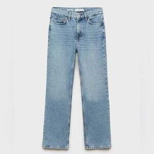 Mango Mid-Rise Straight Leg Jeans